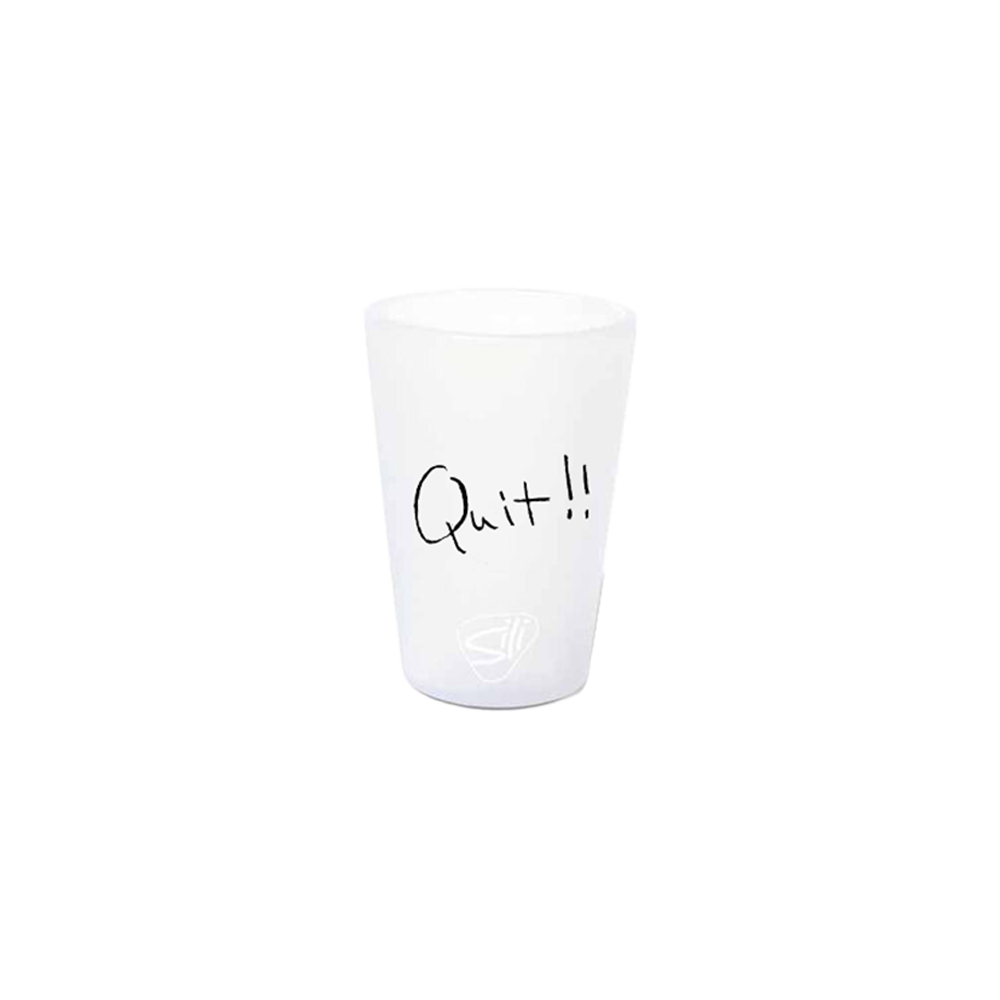 Quit!! Silicone Shot Glass Front