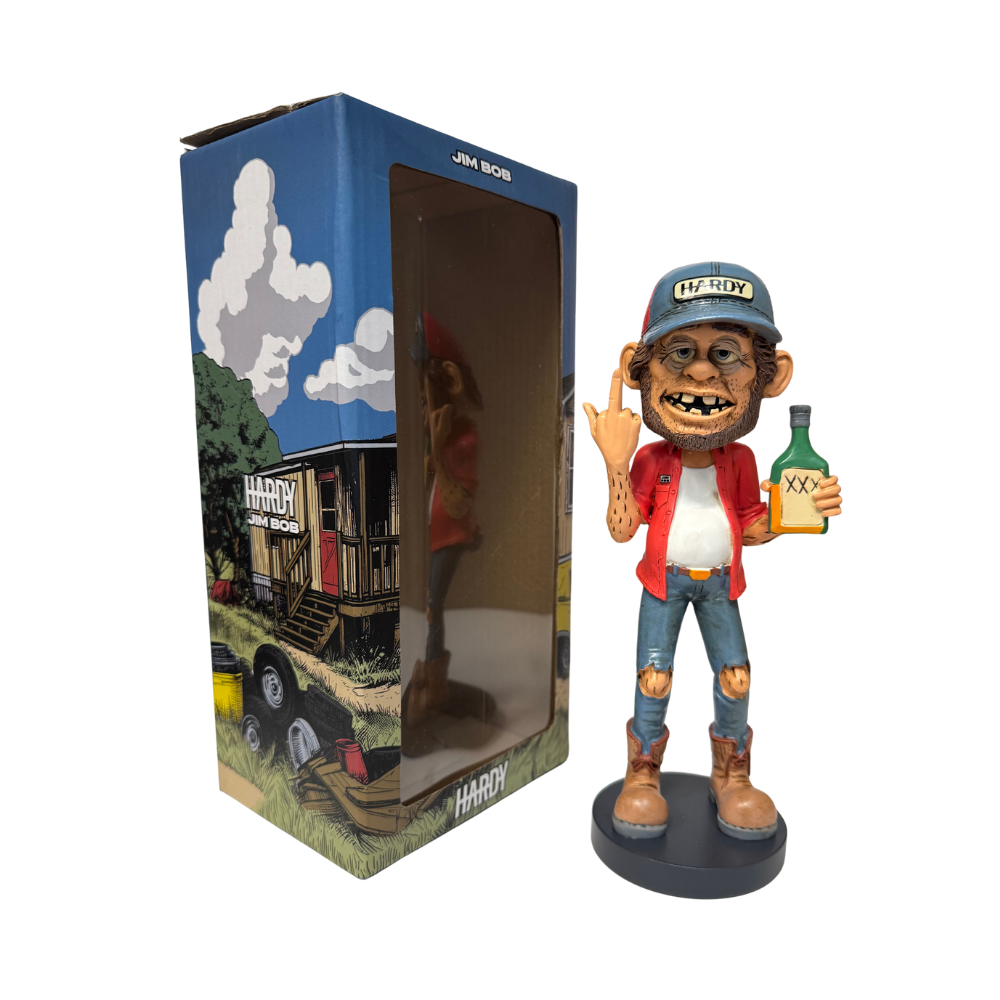 Jim Bob Bobble Head Next To Box