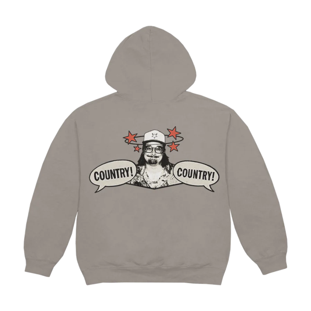 COUNTRY! COUNTRY! Gray Hoodie Back