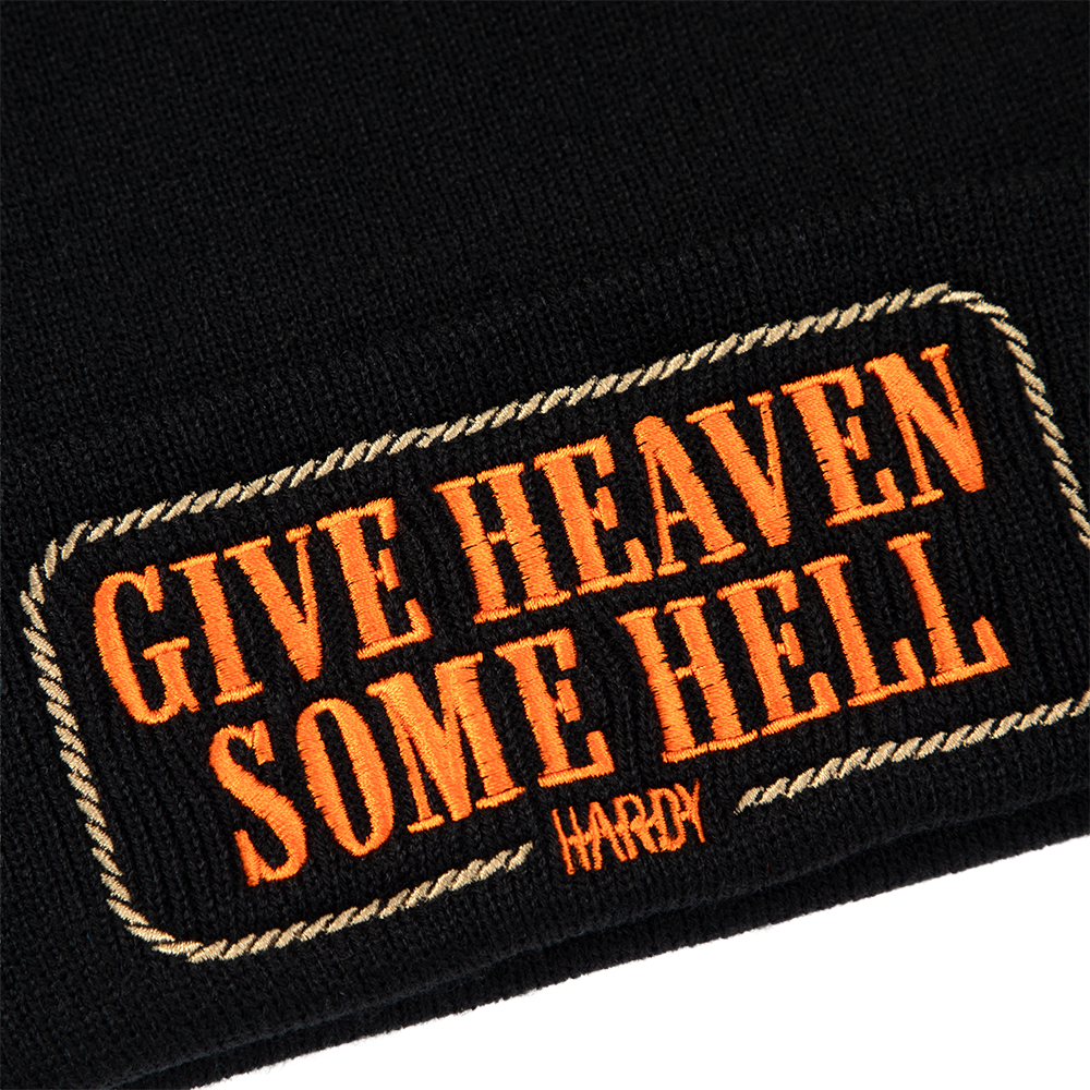 Give Heaven Some Hell Beanie Detail