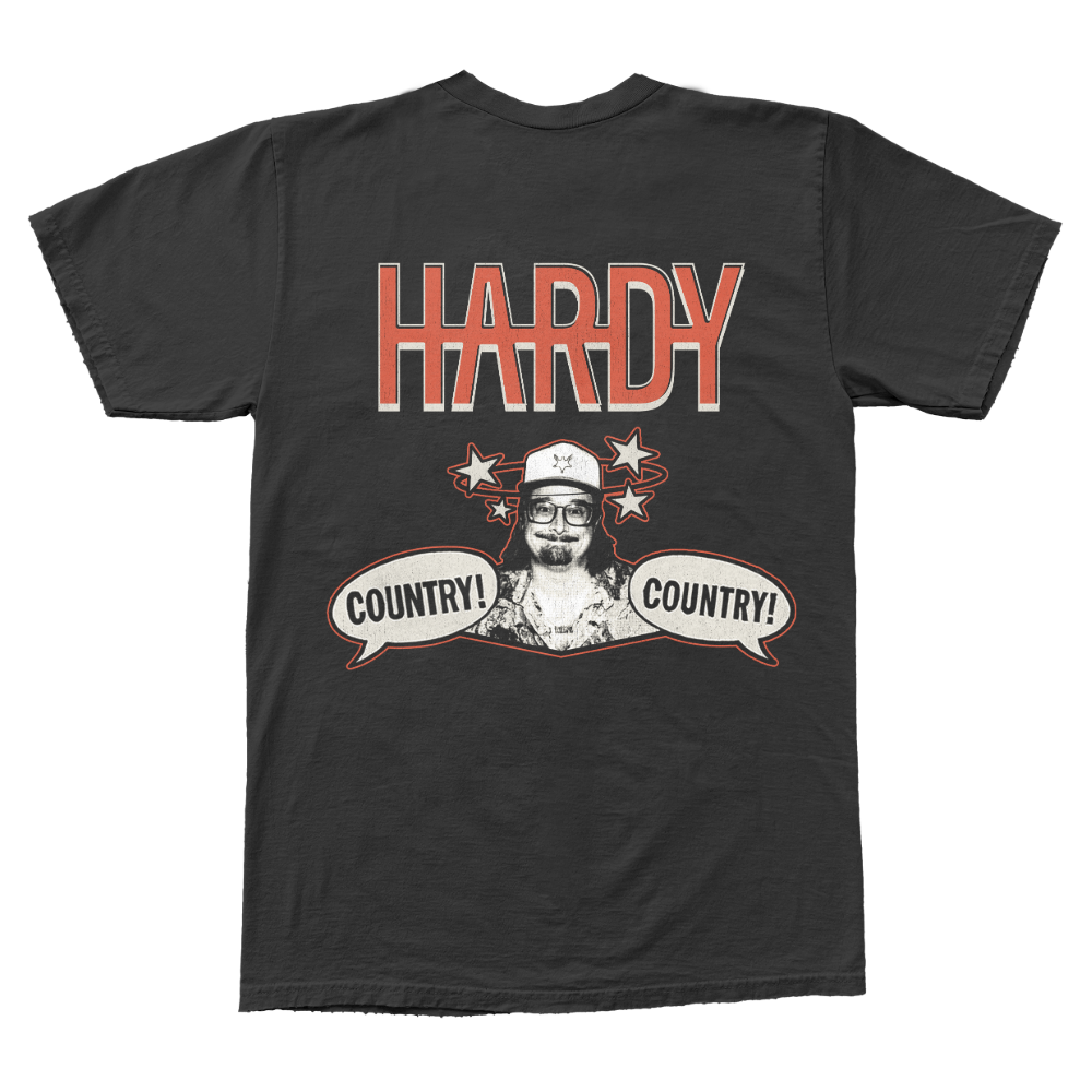 COUNTRY! COUNTRY! Black T-Shirt Back