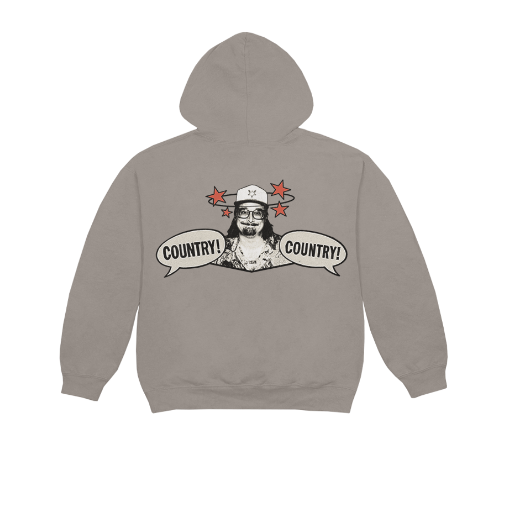 COUNTRY! COUNTRY! Gray Hoodie Back