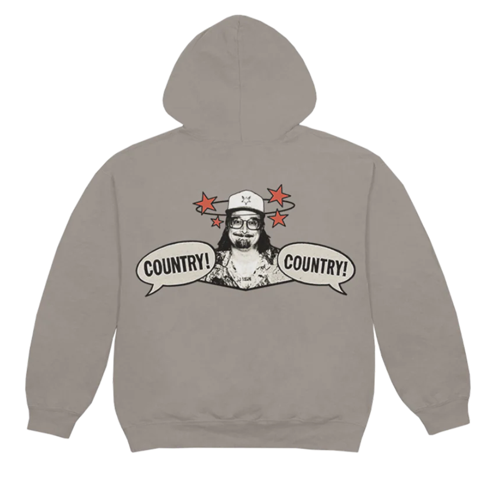COUNTRY! COUNTRY! Gray Hoodie Back